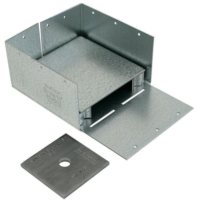 Simpson Strong-Tie ABW ABW66Z Post Base, 6 x 6 in Post, 12 ga Gauge, Steel, ZMAX