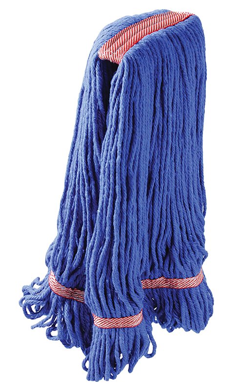 Libman 968 Large Wet Mop Refill, 20 oz, Cotton/Polyester/Rayon, Blue