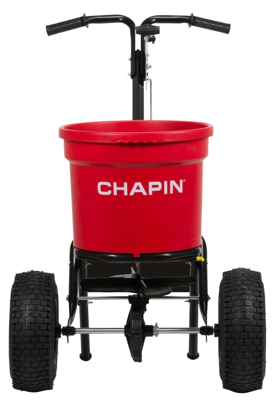 CHAPIN 82050C Contractor Turf Spreader, 70 lb Capacity, Steel Frame, Pneumatic Wheel