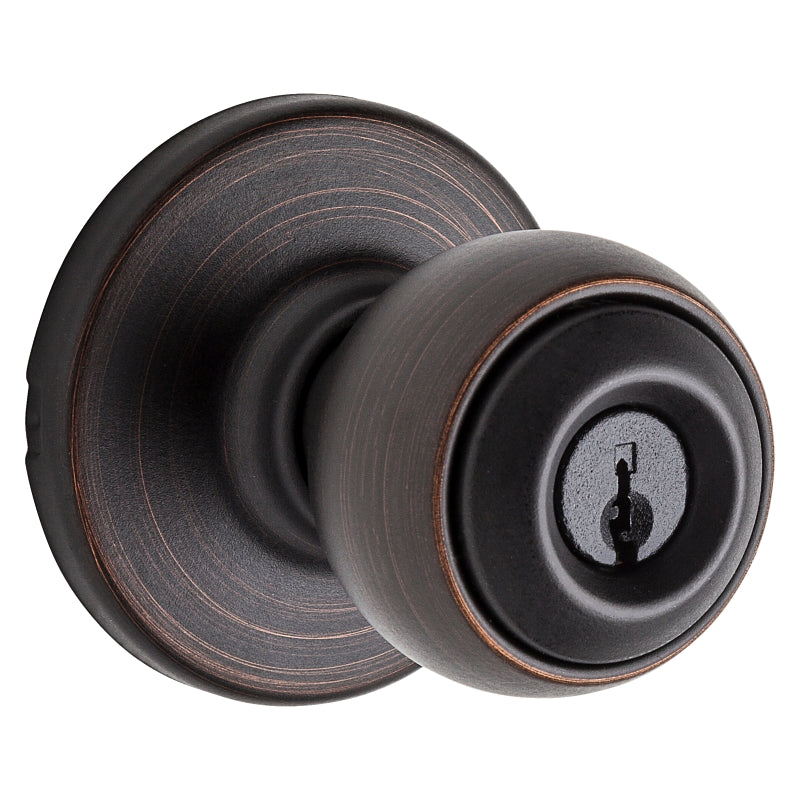 Kwikset 400P-11P CP Keyed Entry Knob, Venetian Bronze