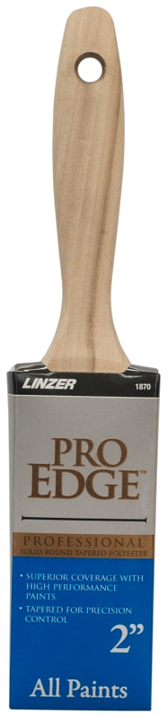 Linzer 1870-2 Paint Brush, 2 in W, Nylon/Polyester Bristle, Beavertail Handle