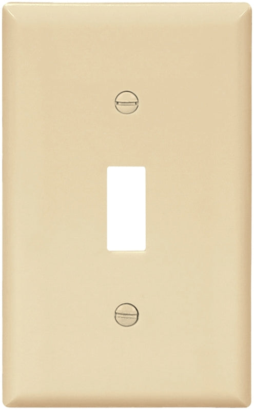 Eaton Wiring Devices BP5134V Wallplate, 4-1/2 in L, 2-3/4 in W, 1 -Gang, Nylon, Ivory, High-Gloss