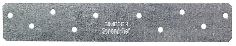 Simpson Strong-Tie HRS HRS8 Strap Tie, 8 in L, 1-3/8 in W, Steel, Galvanized, Fastening Method: Nail
