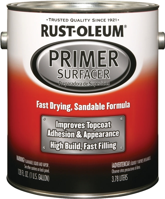 Rust-Oleum 249332 Primer Surfacer, Light Gray, Liquid, 1 gal