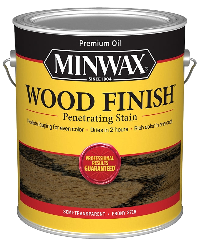 Minwax 710130000 Wood Stain, Ebony, Liquid, 1 gal, Can