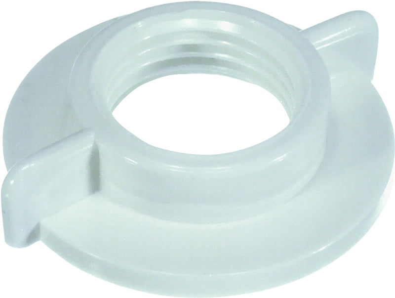 Danco 73113B Faucet Shank Locknut, Universal, Plastic, White, For: 1/2 in IPS Connections