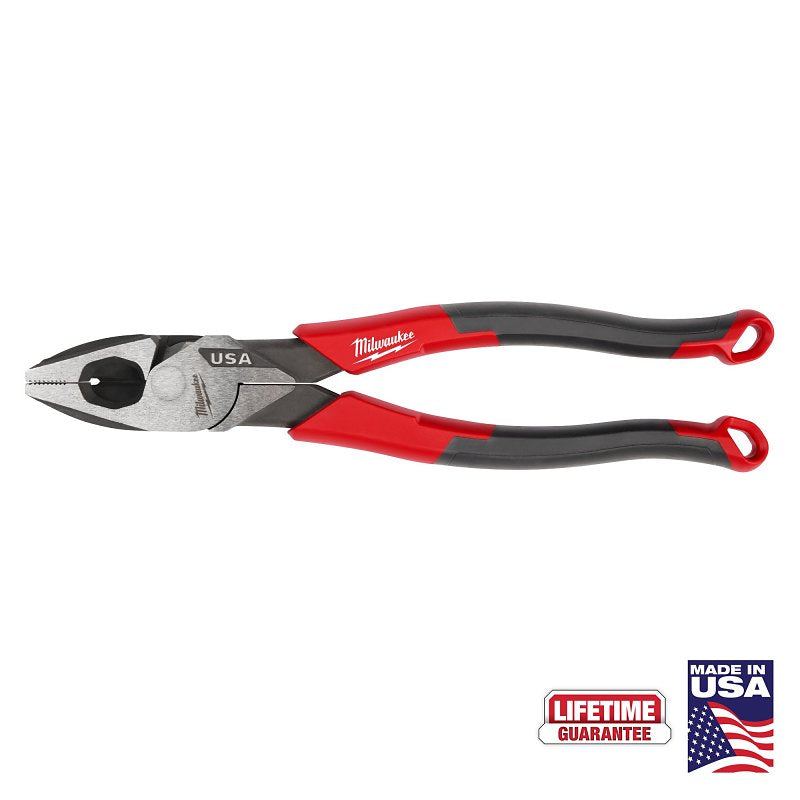 Milwaukee MT550 Lineman's Pliers, 9 in OAL, 1.39 in Jaw Opening, 0.74 in W Jaw