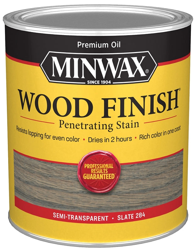 Minwax 701064444 Wood Stain, Slate, Liquid, 1 qt