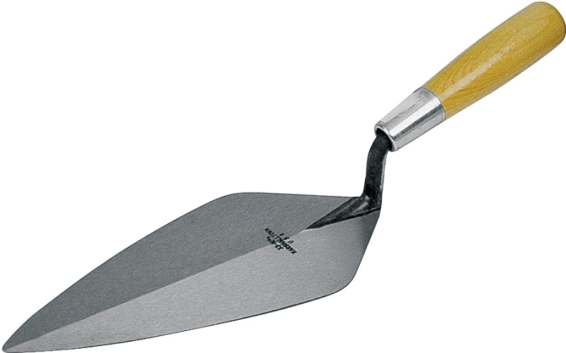 Marshalltown 33 10 Brick Trowel, 10 in L Blade, 4-3/4 in W Blade, Steel Blade, Wood Handle