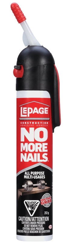 LePage No More Nails 2047901 All Purpose Adhesive, White, 266 mL Cartridge