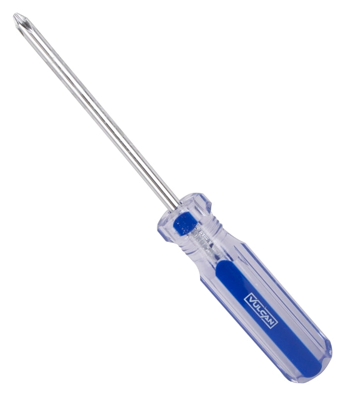 Vulcan Screwdriver, #2 Drive, Phillips Drive, 7-1/2 in OAL, 4 in L Shank, Plastic Handle