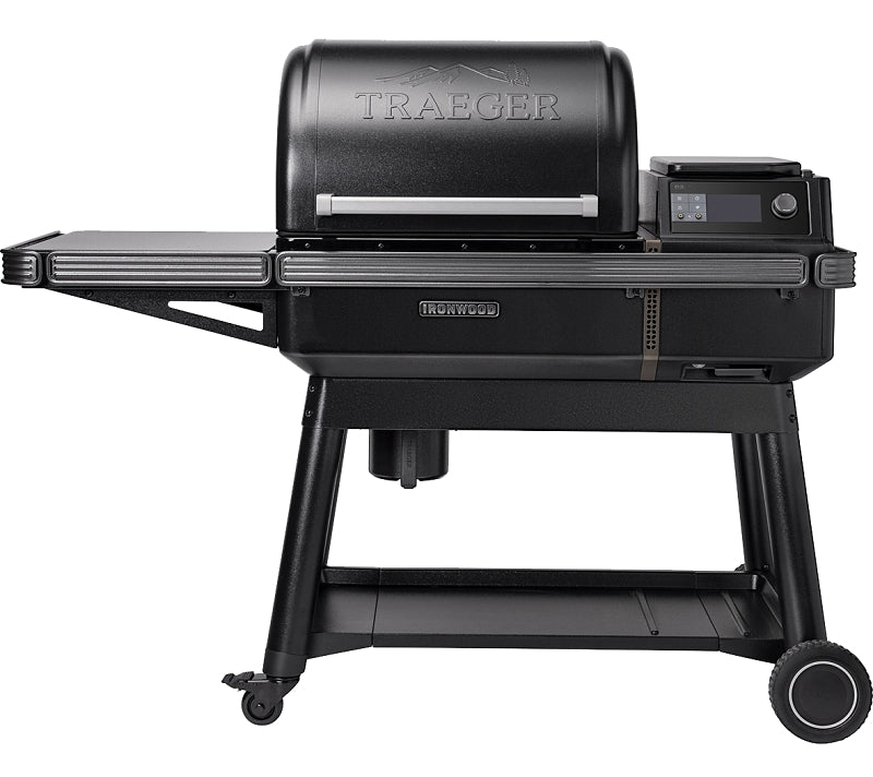 Traeger Ironwood TFB61RLG Pellet Grill, 396 sq-in Primary Cooking Surface, 220 sq-in Secondary Cooking Surface, Black