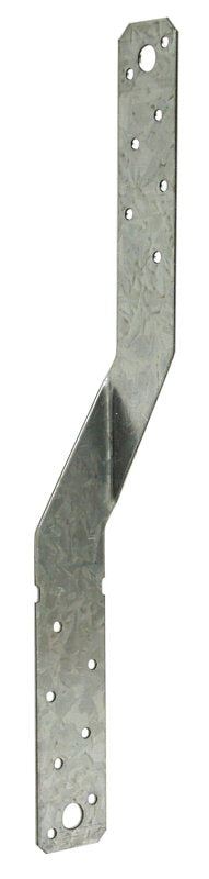 Simpson Strong-Tie MTS MTS12Z Medium Twist Strap, 12 in L, Steel, ZMAX, Fastening Method: Nail