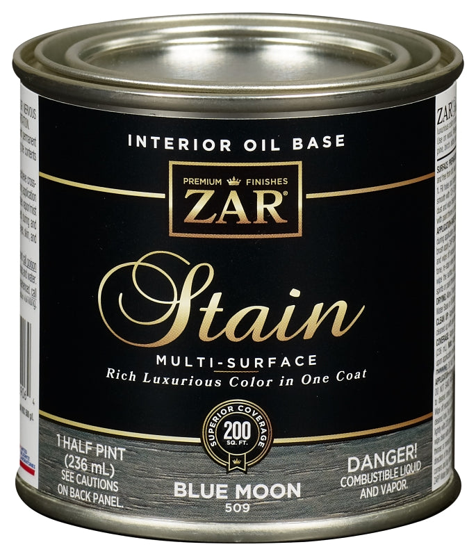 ZAR 50906 Interior Stain, Blue Moon, Liquid, 0.5 pt