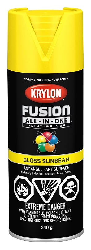 Krylon 427250007 Spray Paint, Gloss, Sunbeam, 12 oz, Can