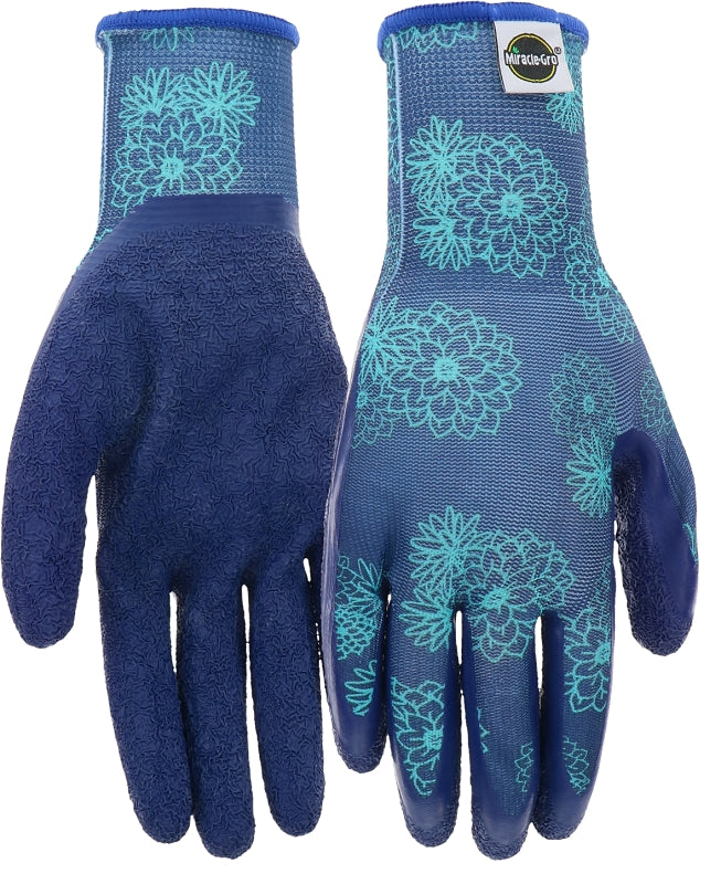 Miracle-Gro MG37161/WML Gloves, Women's, M/L, 3-1/2 in L, Knit Wrist, Seamless Cuff, Latex Coating