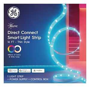 GE 93131728 Smart Color Changing Light Strip, 120 V, 8 W, LED Lamp, 160 Lumens, 4000 K Color Temp