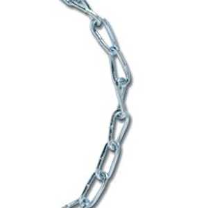 Koch A11912 Twist Link Coil Chain, #1/0, 20 ft L, 415 lb Working Load, Steel, Electro-Galvanized