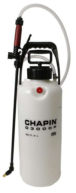 CHAPIN G3000P Handle Sprayer, 3 gal Tank, Poly Tank, 48 in L Hose