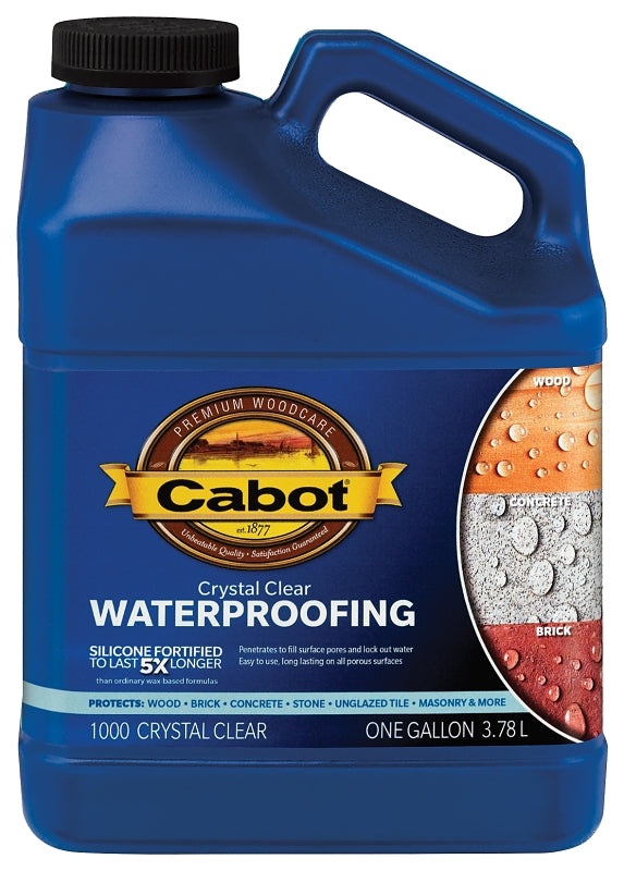 Cabot 140.0001000.007 Waterproofer, Liquid, Crystal Clear, 1 gal