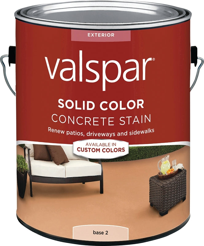 Valspar 024.1082322.007 Solid Concrete Stain, Low Gloss, Liquid, 1 gal