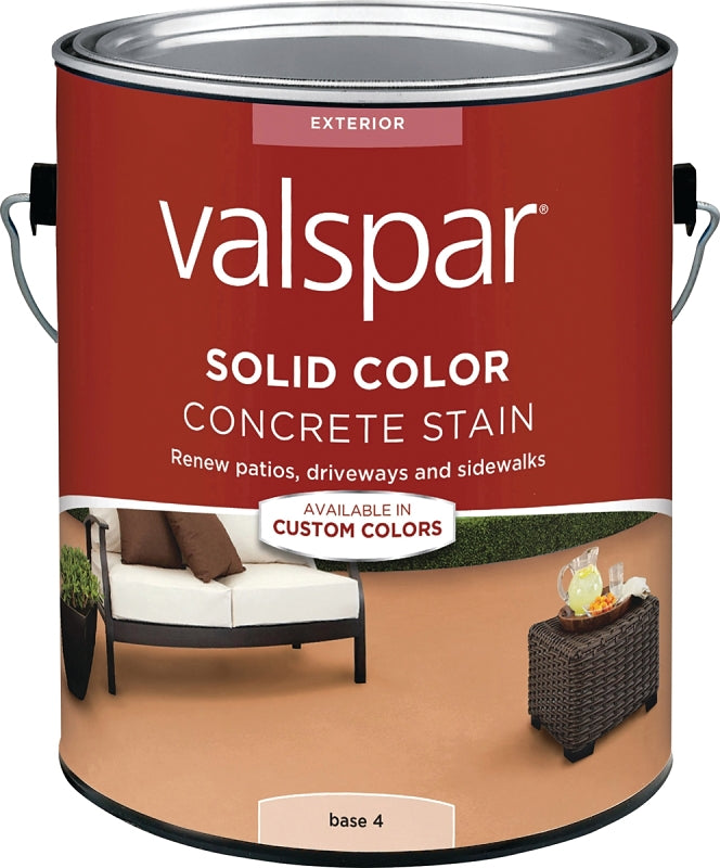 Valspar 024.1082324.007 Solid Concrete Stain, Low Gloss, Liquid, 1 gal