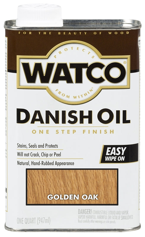Watco 65141 Danish Oil, Golden Oak, Liquid, 1 qt, Can