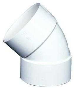 IPEX 040502 Pipe Elbow, 3 in, Hub, 45 deg Angle, PVC