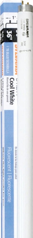 Sylvania 23121 Fluorescent Bulb, 30 W, T8 Lamp, Medium Lamp Base, 1897 Lumens, 4200 K Color Temp, Cool White Light
