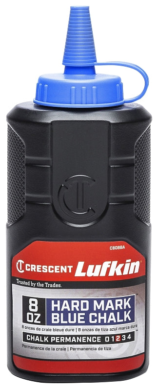 Crescent Lufkin HardMark Series CB08BA Advanced Chalk Refill, Blue, 8 oz Bottle