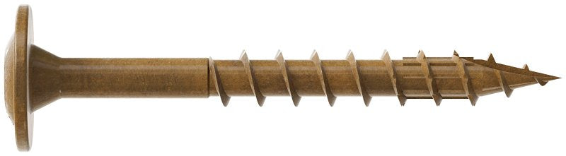 Simpson Strong-Tie CBT08112R100 Construction Screw, #8 Thread, 1-1/2 in L, Serrated Thread, Wafer Head