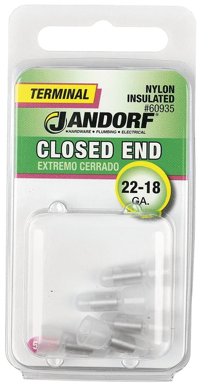 Jandorf 60935 Connector, 22 to 18 AWG Wire, Nylon Insulation, Copper Contact, Clear