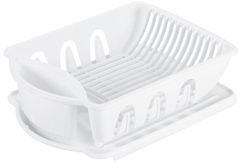 Sterilite 06218006 Sink Set, 17-5/8 in L, 13-1/4 in W, 5-1/2 in H, Plastic, White