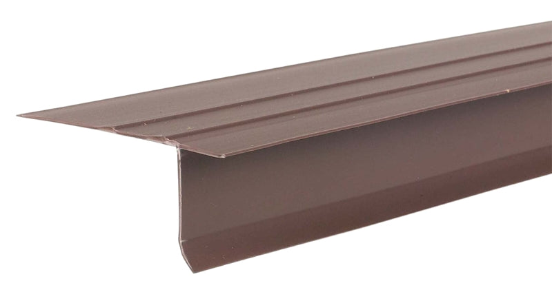 Amerimax 3715419 Drip Edge, 10 ft L, Vinyl, Brown