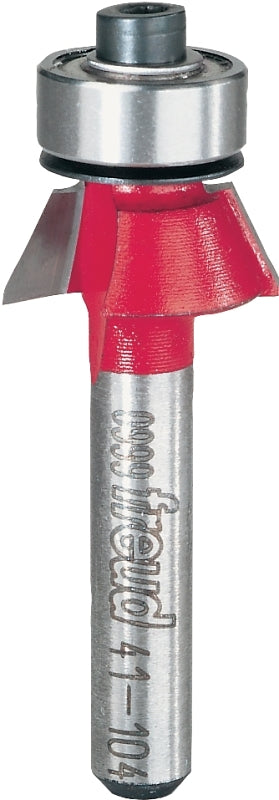 Freud 41-104 Router Bit, 19/32 in Dia Cutter, 1-7/8 in OAL, 1/4 in Dia Shank, 2-Cutter, Carbide