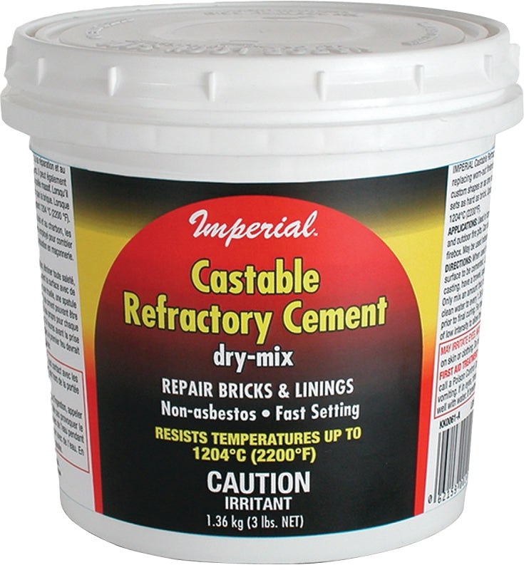 Imperial KK0062 Refractory Cement, Solid, Light Brown, 12 lb Tub