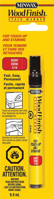 Minwax 63490 Wood Finish Stain Marker, Liquid, Ebony, 9.9 mL Tube