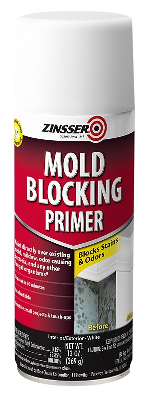 Zinsser 287512 Mold Blocking Primer, White, 13 oz, Aerosol Can