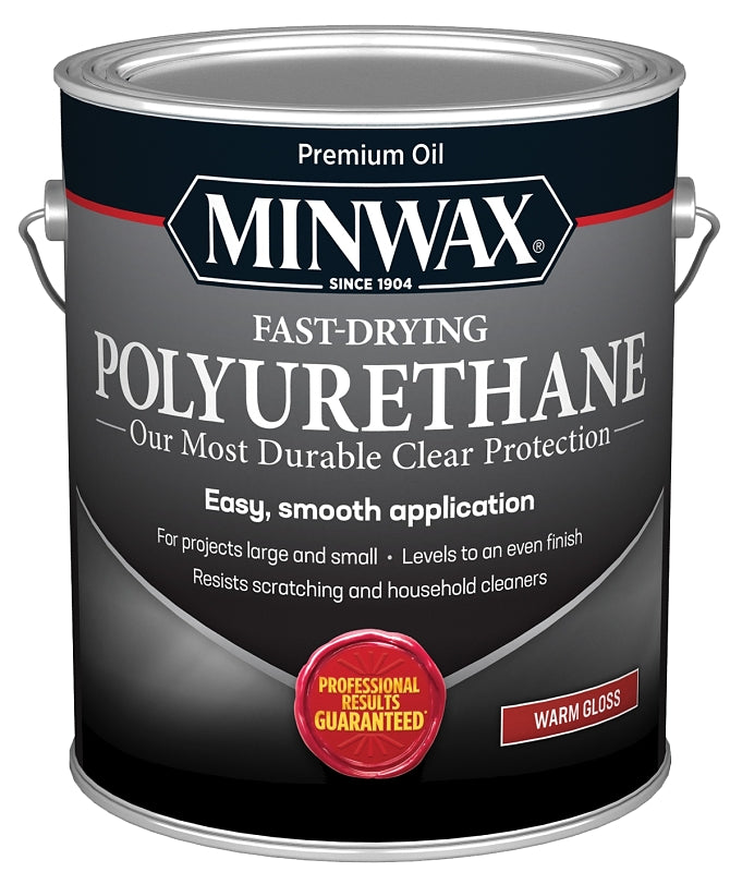 Minwax 319000000 Polyurethane, Gloss, Liquid, Clear, 1 gal, Can