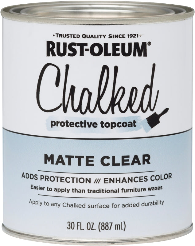 Rust-Oleum 287722 Chalk Paint, Matte, Clear, 30 oz