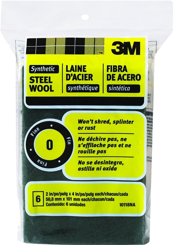 3M 10118NA Wool Pad, Fine, Synthetic Steel