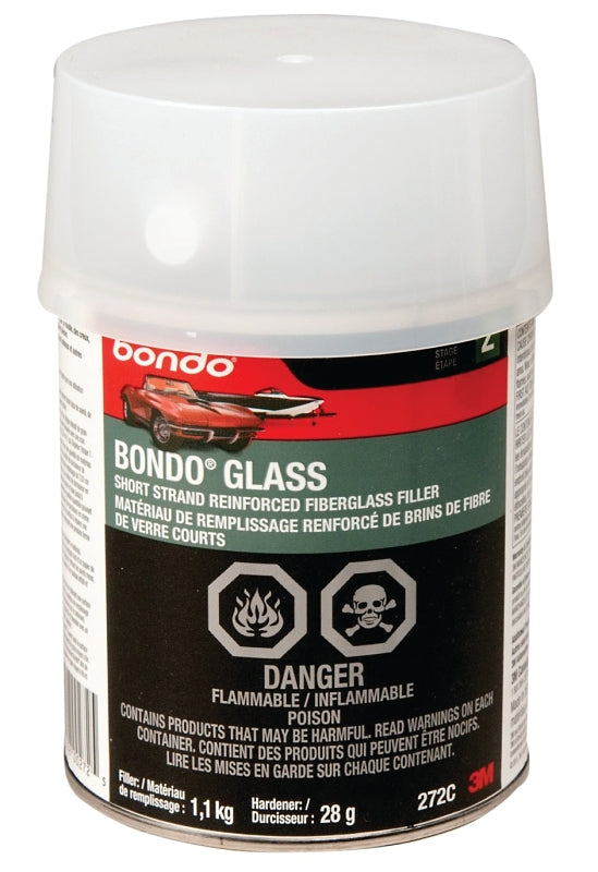 Bondo 272 Glass Reinforced Filler, 1 qt Can, Paste, Pungent Organic