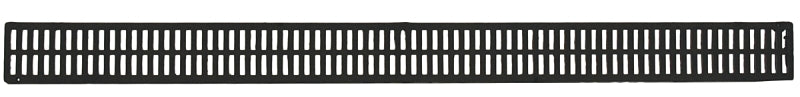 NDS 543 Mini Channel Grate, 3 ft L, 2-3/4 in W, 1/4 x 5/16 in Grate Opening, Polypropylene, Black