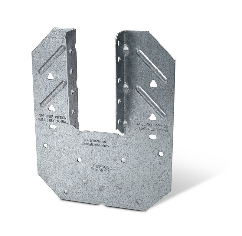 Simpson Strong-Tie H10A Hurricane Tie, 5 in L, 6-1/4 in W, Steel, Galvanized, Fastening Method: Nail