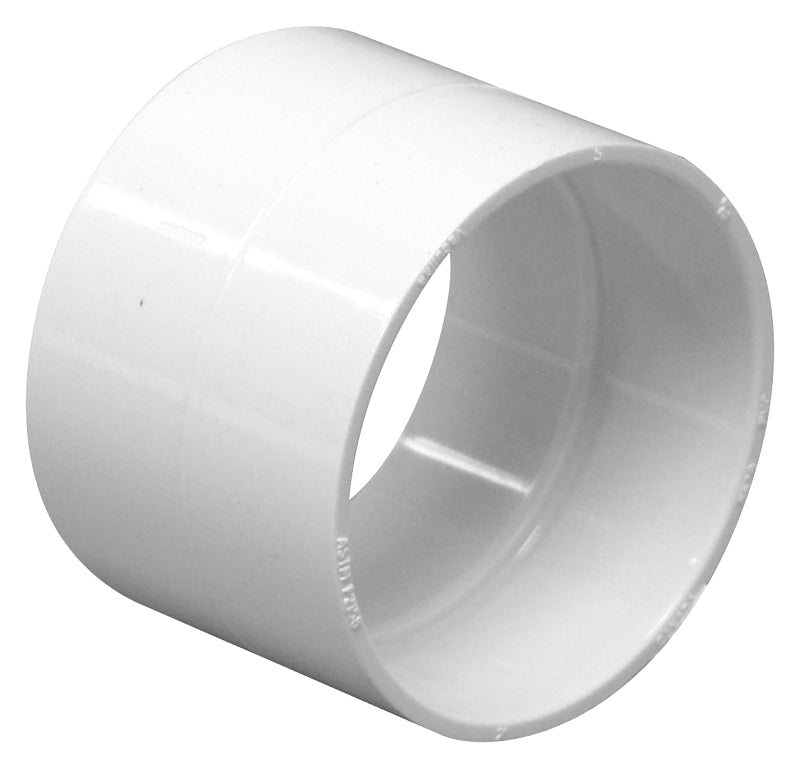 IPEX 201010 Coupling with Stop, 2 in, Socket, PVC, White