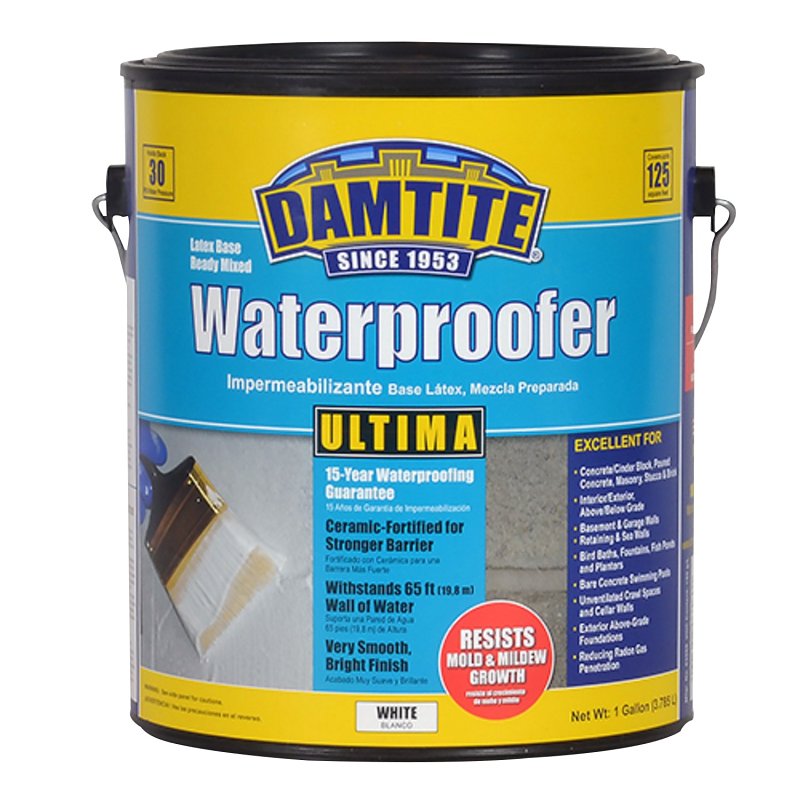 Damtite Ultima 03560 Waterproofer, White, 1 gal