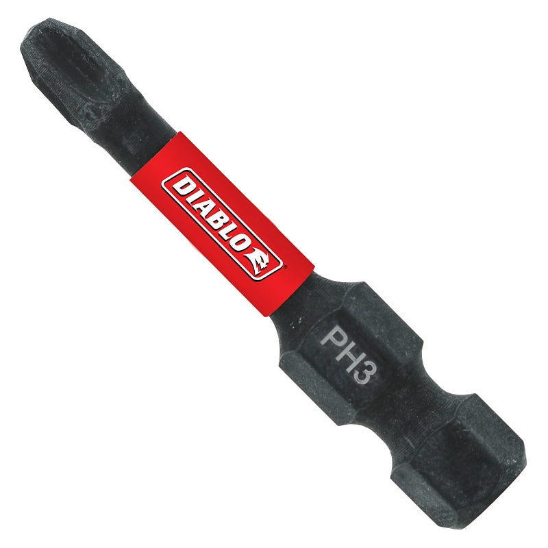 Diablo DPH32P5 Screwdriver Insert Bit, #3 Drive, Phillips Drive, 2 in L, 5/PK