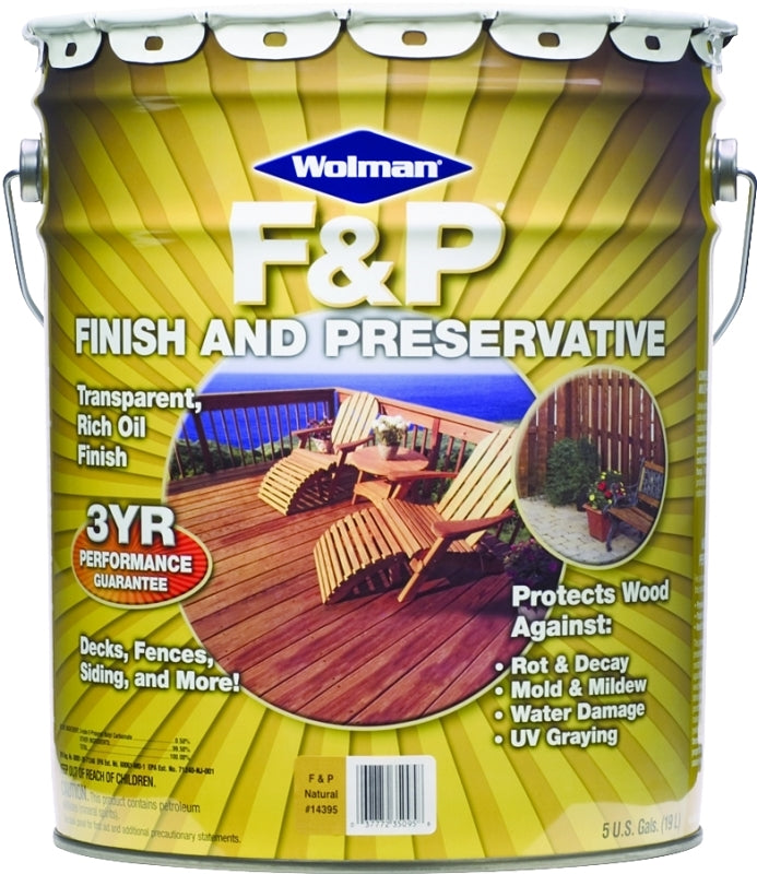 Wolman 14395 Preservative, Natural, Liquid, 5 gal, Can