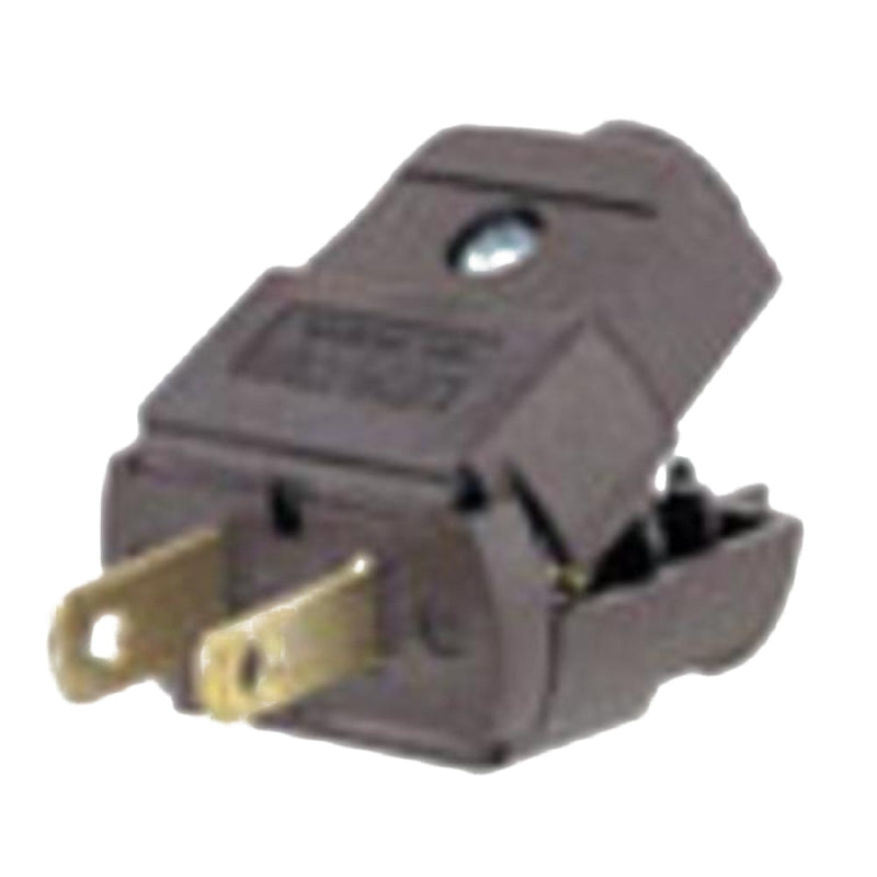 Leviton 035-00101-2BP Electrical Plug, 2 -Pole, 15 A, 125 V, NEMA: NEMA 1-15P, Brown