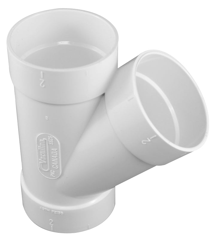 IPEX 201009 Pipe Wye, 2 in, Socket, PVC, White